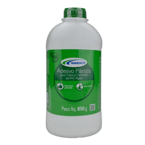 Adesivo Plástico PVC de 850g com Aplicador Amanco